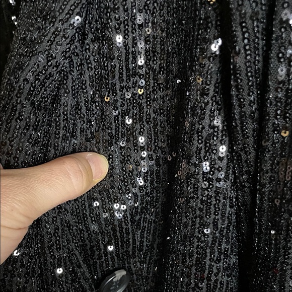 CeCe Black Sequin Blazer - Picture 6 of 7